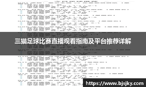 三猫足球比赛直播观看指南及平台推荐详解